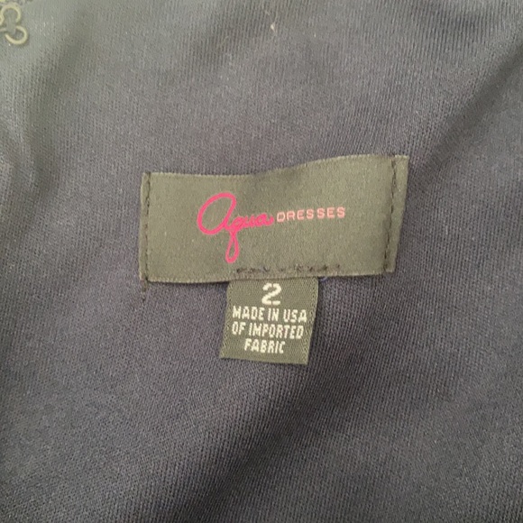 Bloomingdales Navy Lace Long Evening Dress - Picture 4 of 6